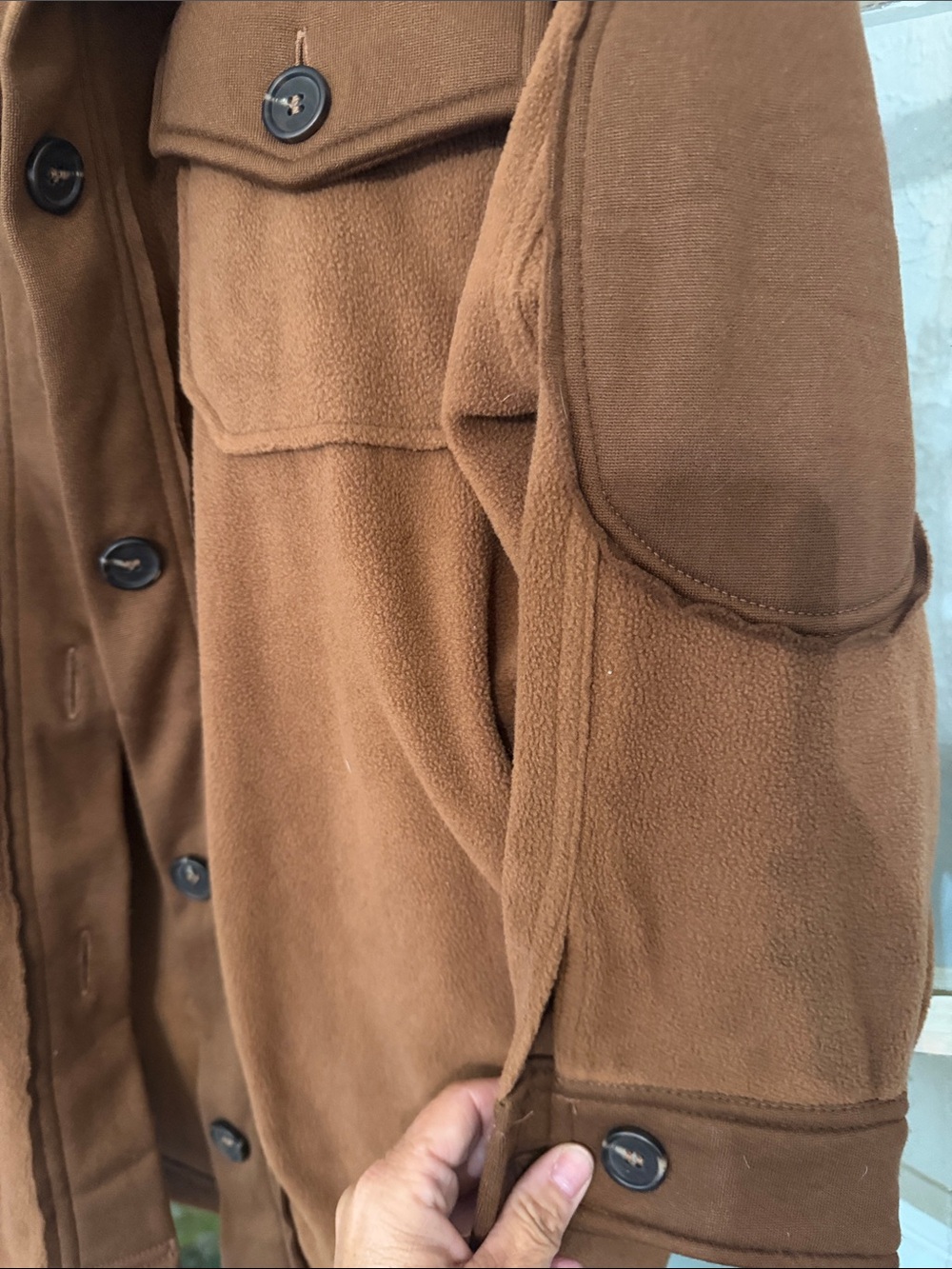 Zenana Shacket in Medium Brown - Picture 2 of 3